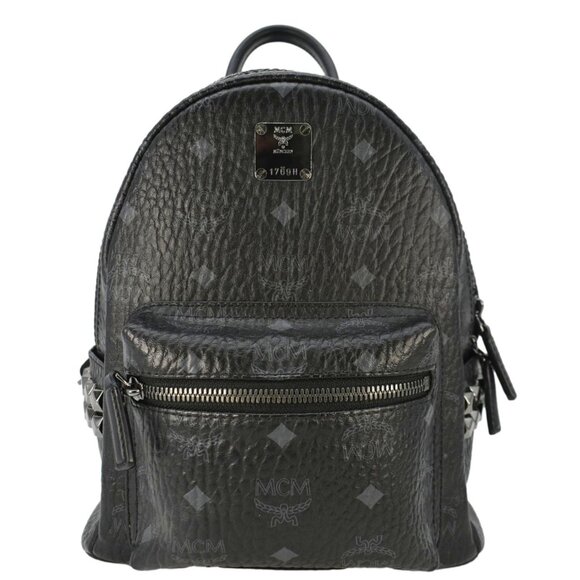 MCM  Stark Side Stud Visetos Canvas Backpack Bag Black main image 10